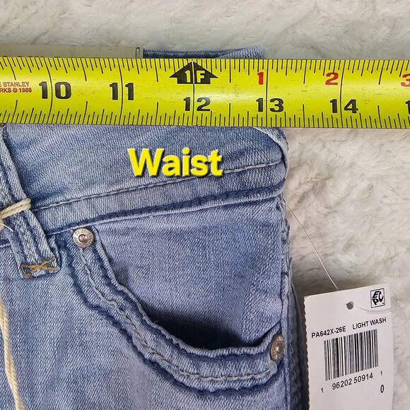 Vintage Almost Famous Distressed Skinny Jeans Light Wash Women's Size 0 - Picture 11 of 15